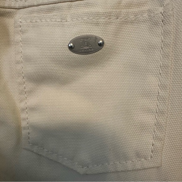 CELINE Cream Twill pants Size 29 - Picture 7 of 10